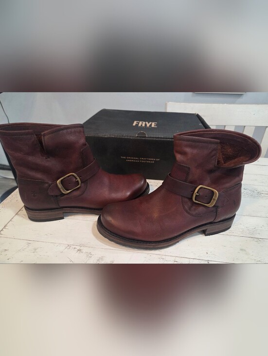 Frye Shoes - New - Frye Veronica Leather Bootie in Tonara Redwood, 8.5